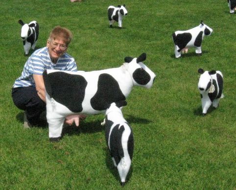Sue With Fabric Cows